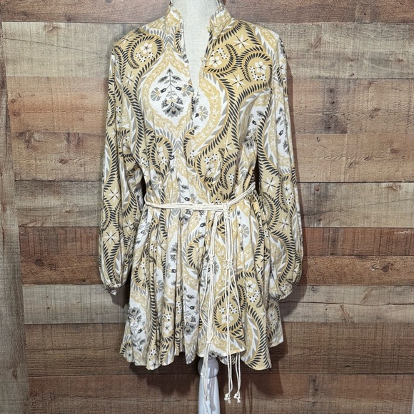 H&M Macramé-belt Boho Tunic Dress size XS oversized Mini - Picture 3 of 13